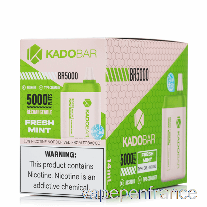 [Paquet De 5] Stylo Vape Jetable Kado Bar Br5000